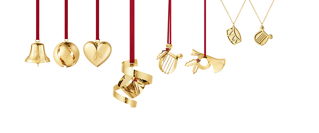 Georg Jensen 2026 Gold Ornament Set, of 8 -DELIVERY JULY-Goviers