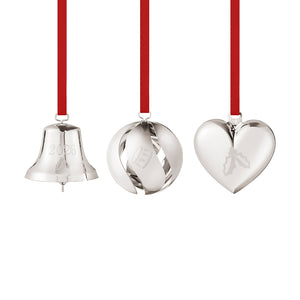 Georg Jensen 2026 Palladium Ornament Set of 3 -DELIVERY JULY
