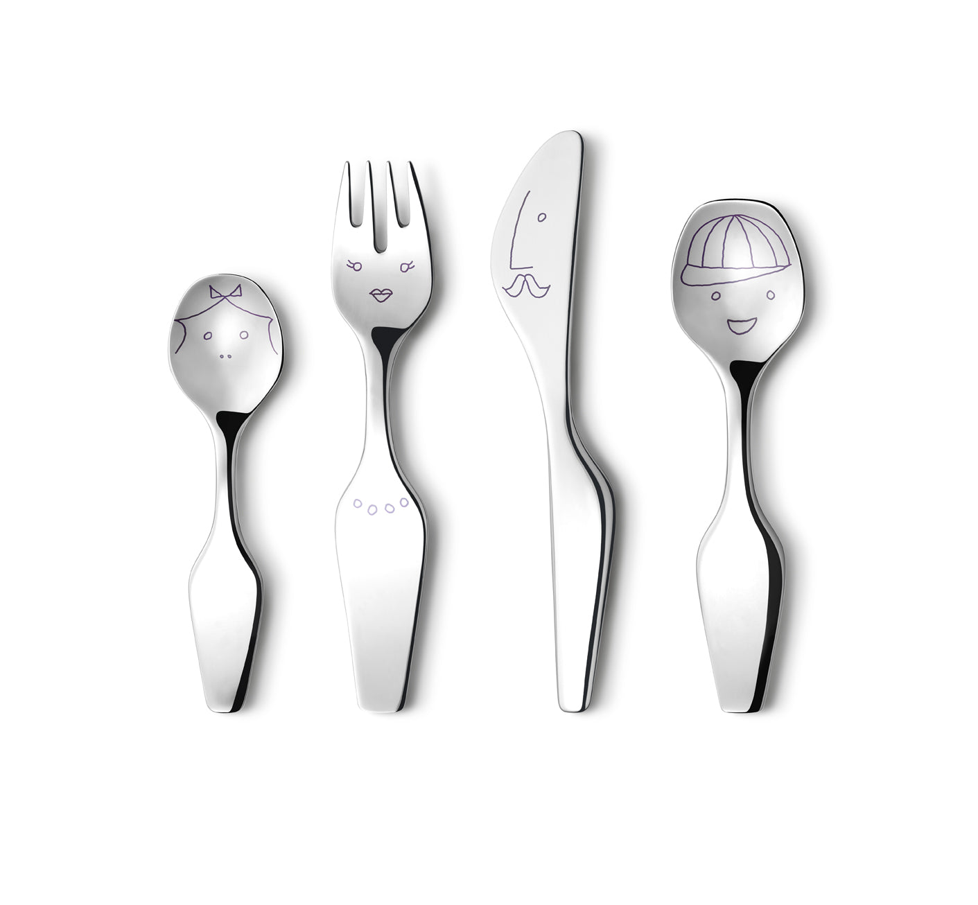 Georg Jensen Alfredo The Twist Family 4 Piece Cutlery Set-Goviers