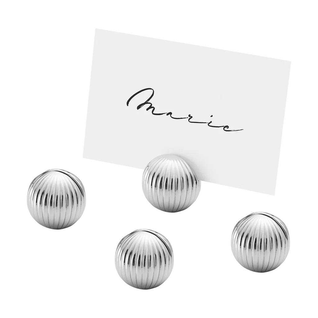Georg Jensen Bernadotte Table Card Holders Set of 4-Goviers