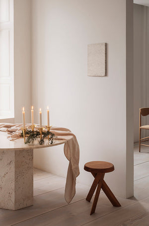 Georg Jensen Bloom Gold Taper Candleholder-Goviers
