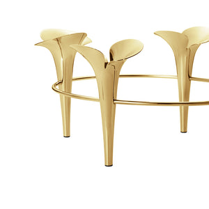 Georg Jensen Bloom Gold Taper Candleholder-Goviers