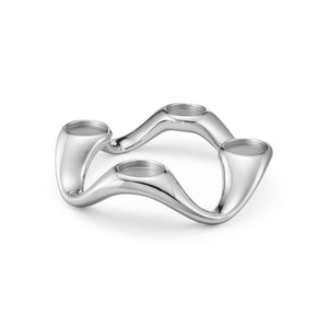 Georg Jensen Cobra Round Candle Holder-Goviers