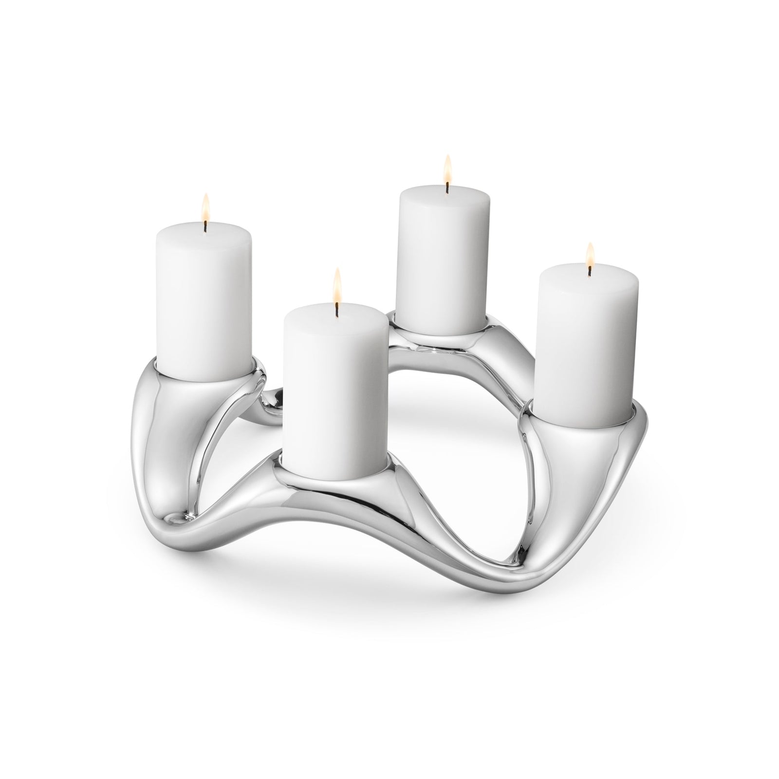 Georg Jensen Cobra Round Candle Holder-Goviers