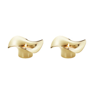 Georg Jensen Cobra Tealight Candle Holder Set of 2-Goviers
