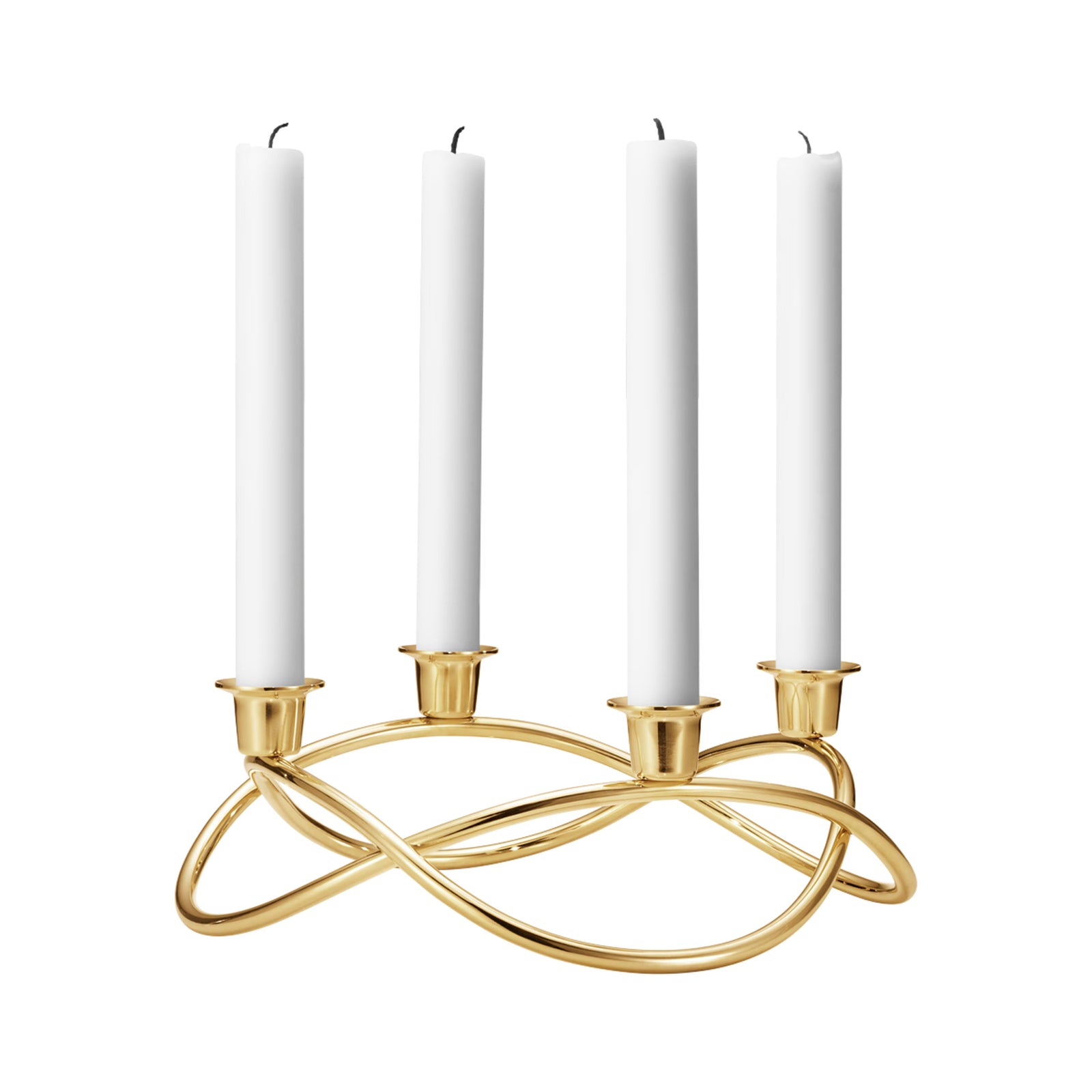Georg Jensen Season Gold Candleholder-Goviers