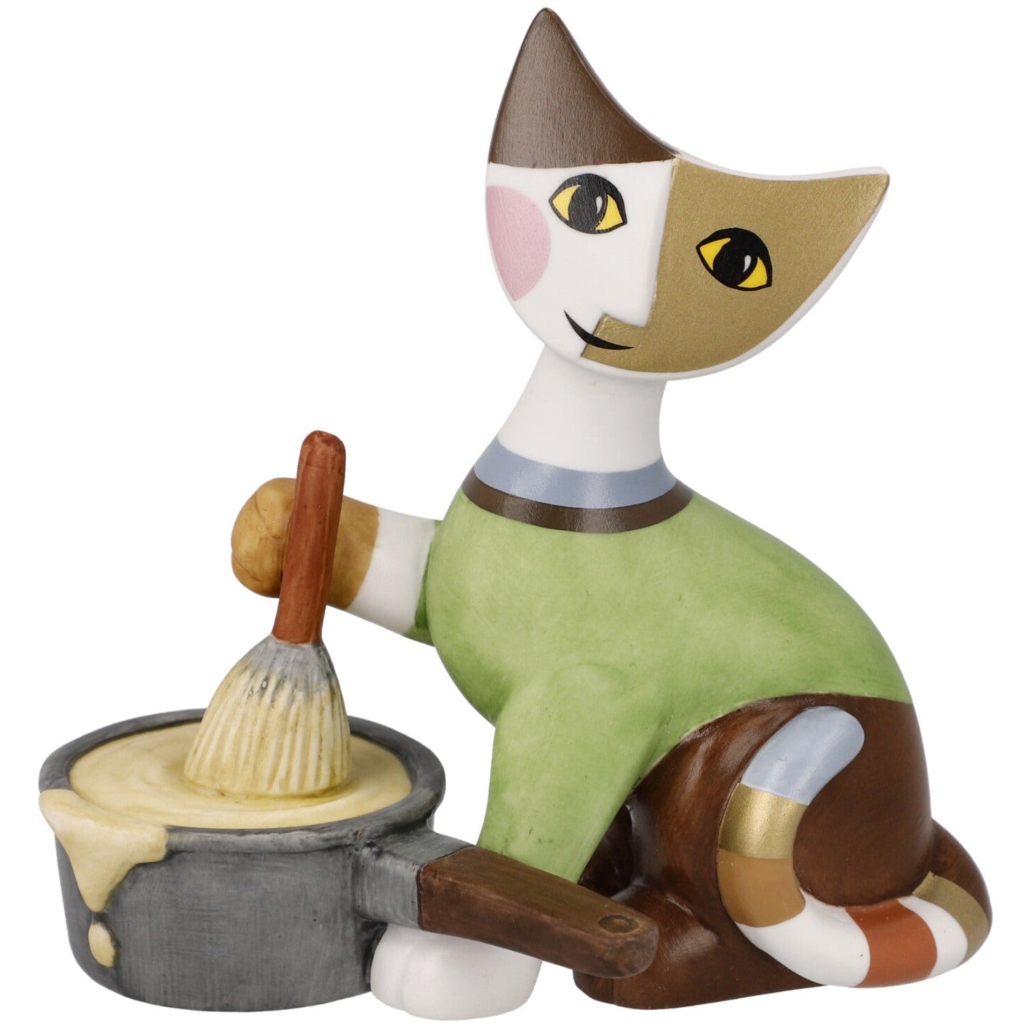 goebelガラスの猫の置物 Goebel Cuoco laborioso Cat |Rosina Wachtmeister