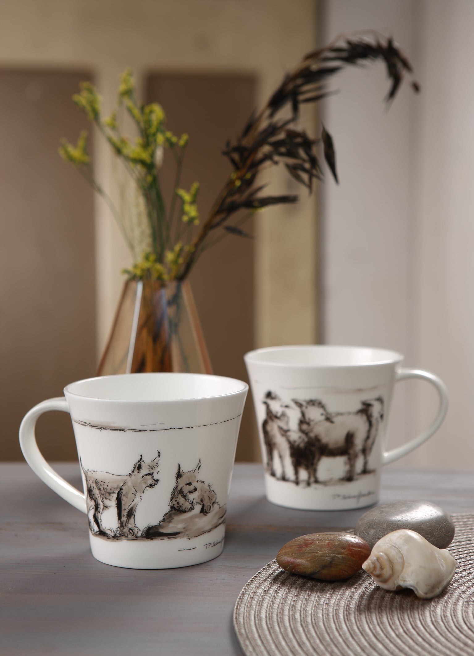 Goebel Curious flock Sheep Mug-Goviers