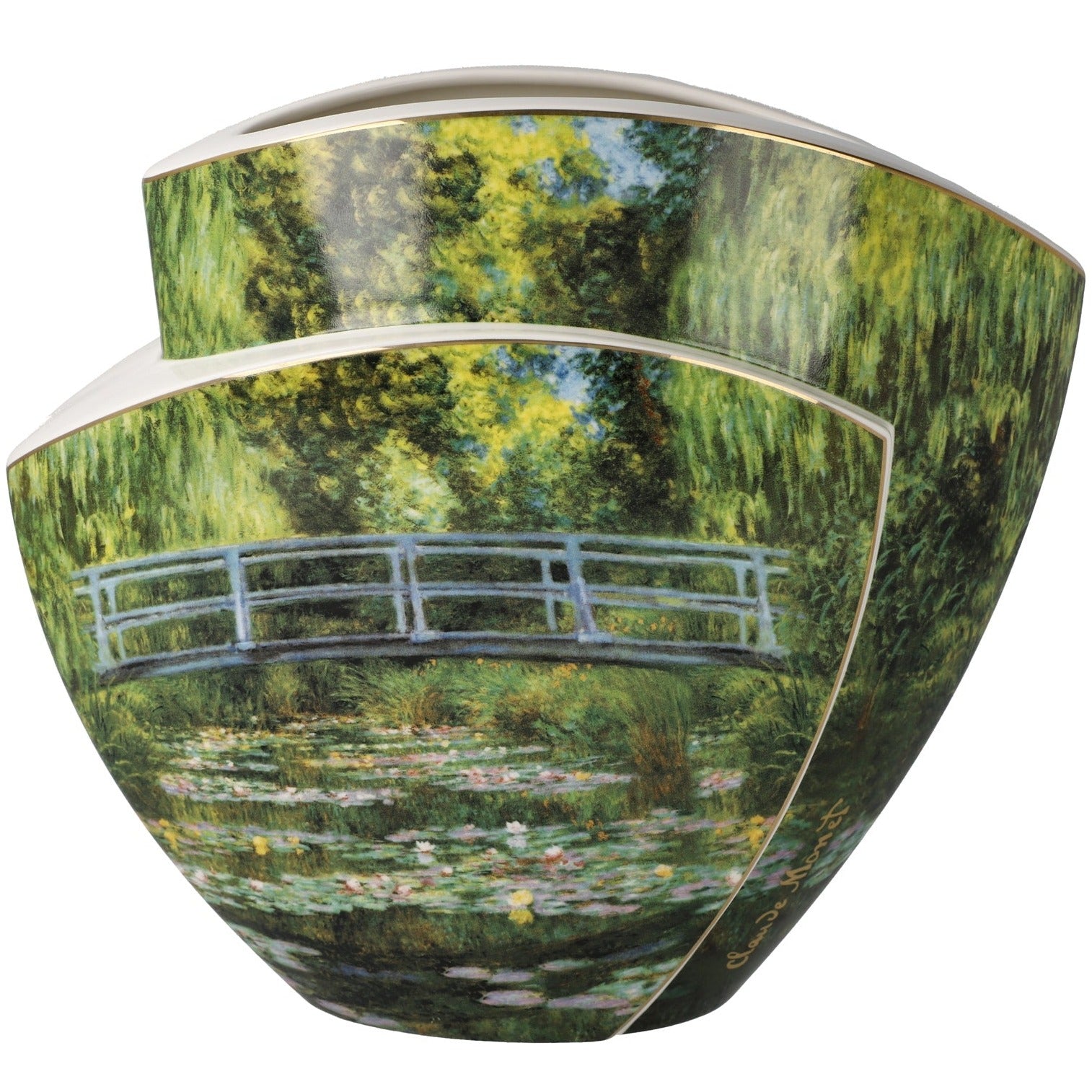Goebel Japanese Bridge Vase Claude Monet 20 cm-Goviers
