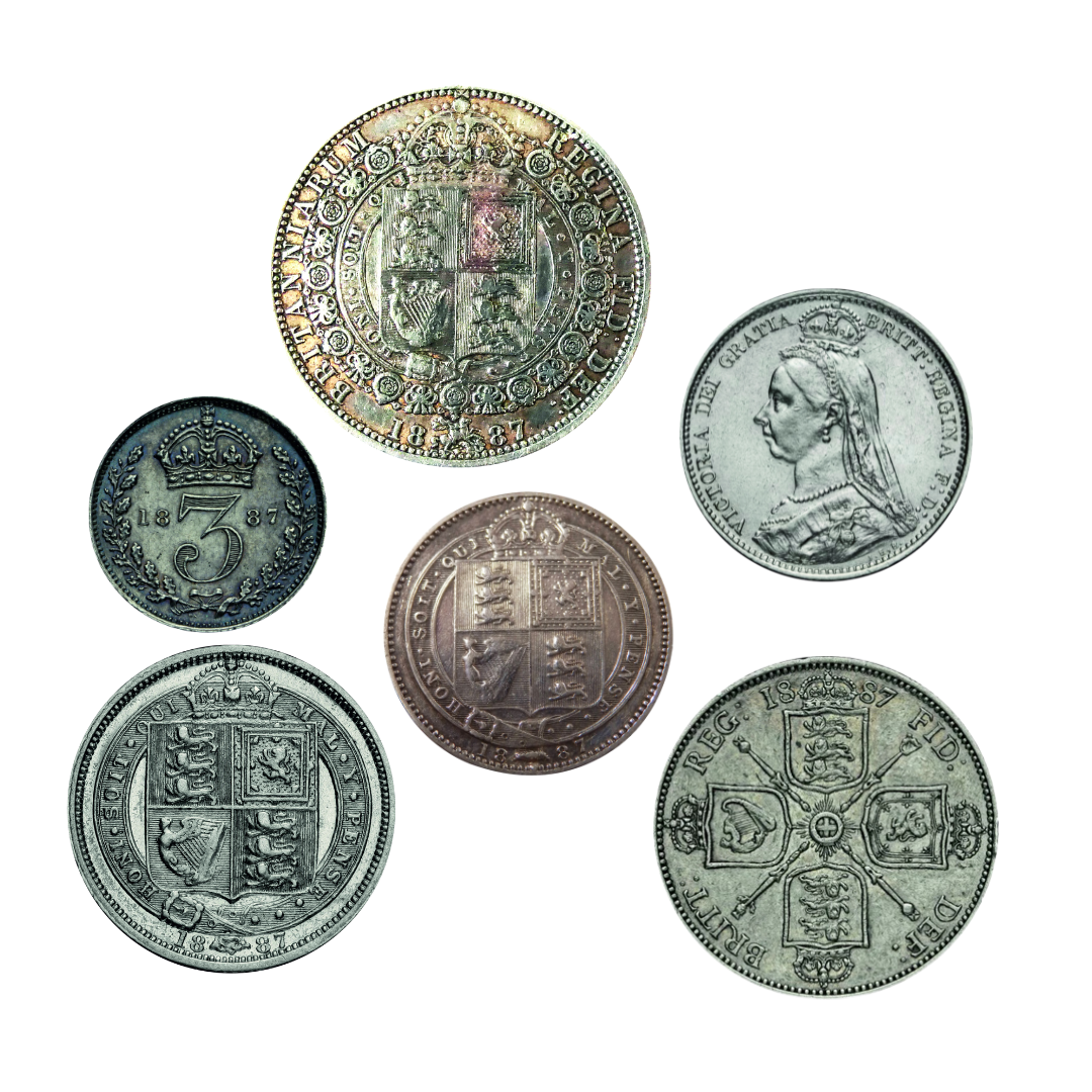 【coins victoria】 1887 Golden Jubilee Victoria Coin Set | Goviers of Sidmouth