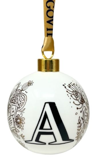 Goviers Exclusive Christmas Alphabet Cat Bauble-Goviers