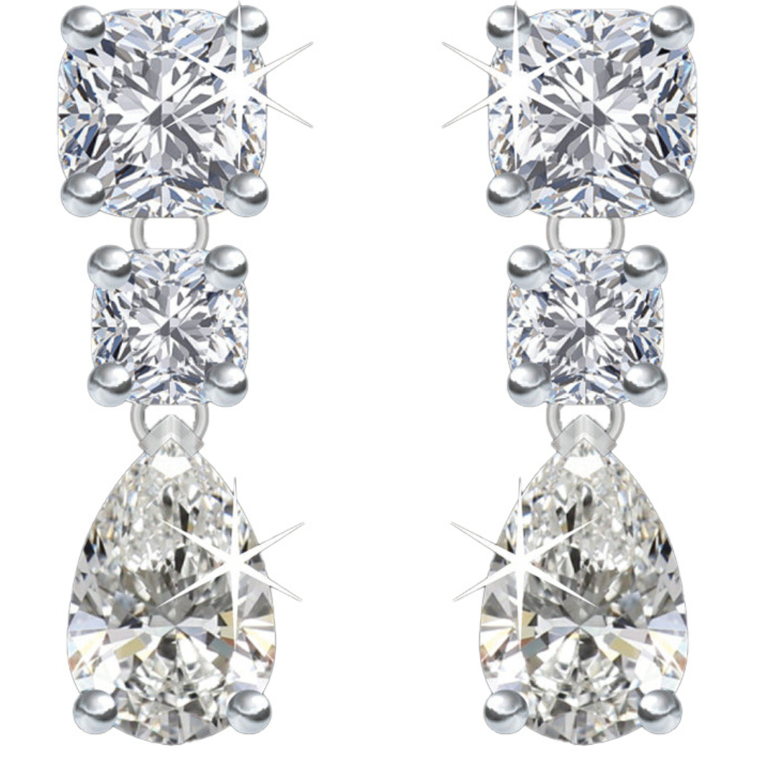 Goviers Exclusive Victoria White Topaz Earrings-Jewellery-Goviers