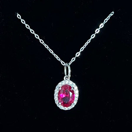 Goviers Ruby & Silver Pendant-Goviers
