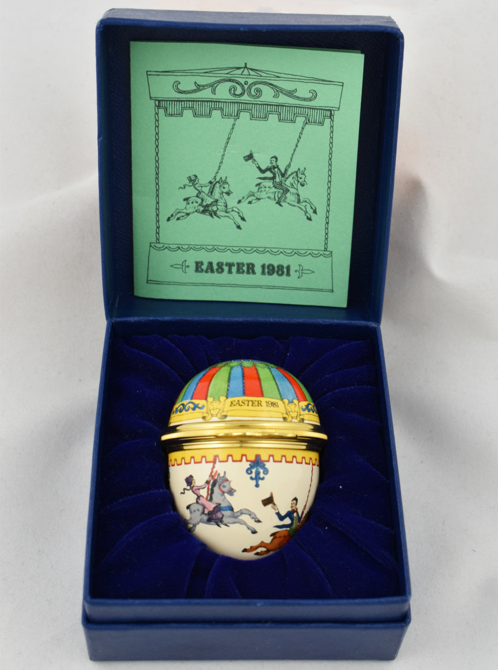 Halcyon Days 1981 Easter Egg The Carousel-collectables-Goviers