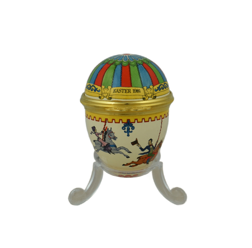 Halcyon Days 1981 Easter Egg The Carousel-collectables-Goviers