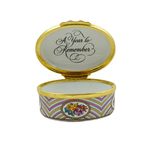 Halcyon Days 1995 A Year To Remember Enamel Box-Enamel Boxes-Goviers