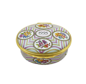Halcyon Days 1995 A Year To Remember Enamel Box-Enamel Boxes-Goviers