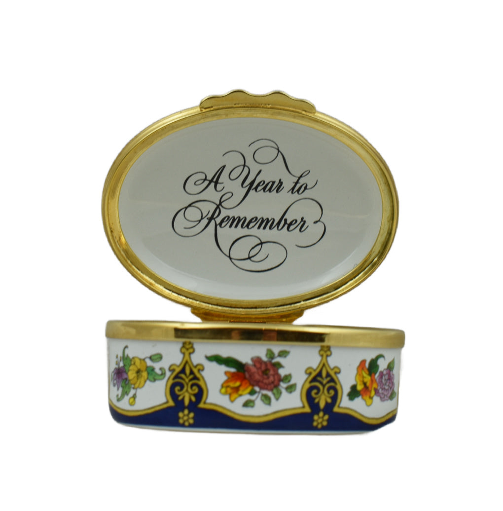 Halcyon Days 1996 A Year To Remember Enamel Box-Enamel Boxes-Goviers