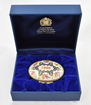 Halcyon Days 1996 A Year To Remember Enamel Box-Enamel Boxes-Goviers