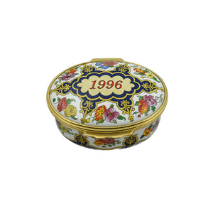 Halcyon Days 1996 A Year To Remember Enamel Box-Enamel Boxes-Goviers