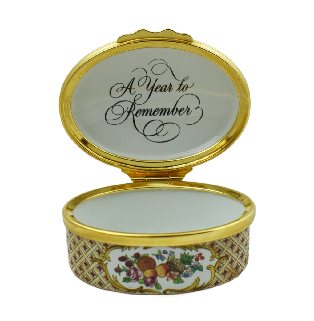 Halcyon Days 1997 A Year To Remember Enamel Box-Enamel Boxes-Goviers