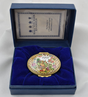 Halcyon Days 1997 A Year To Remember Enamel Box-Enamel Boxes-Goviers