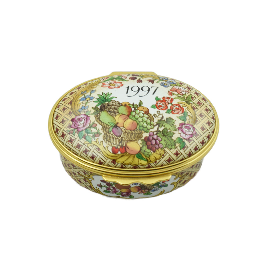 Halcyon Days 1997 A Year To Remember Enamel Box-Enamel Boxes-Goviers