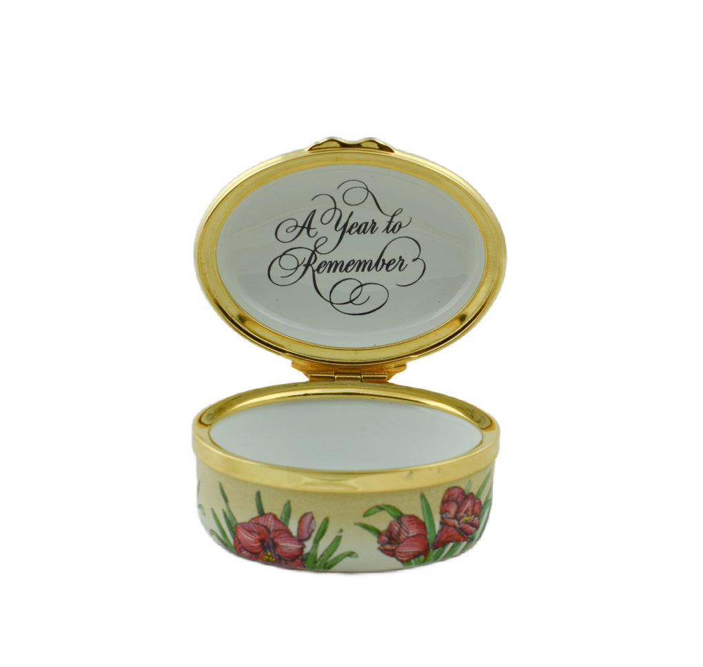 Halcyon Days 2002 A Year To Remember Enamel Box-Enamel Boxes-Goviers