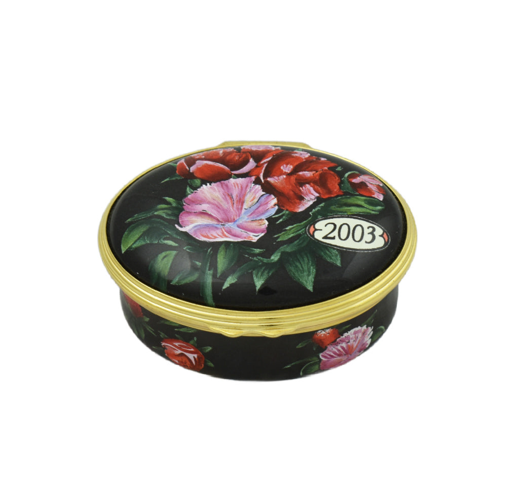 Halcyon Days 2003 A Year To Remember Enamel Box-Enamel Boxes-Goviers