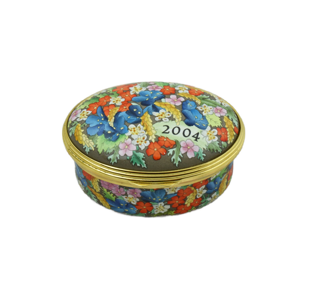 Halcyon Days 2004 A Year To Remember Enamel Box-Enamel Boxes-Goviers