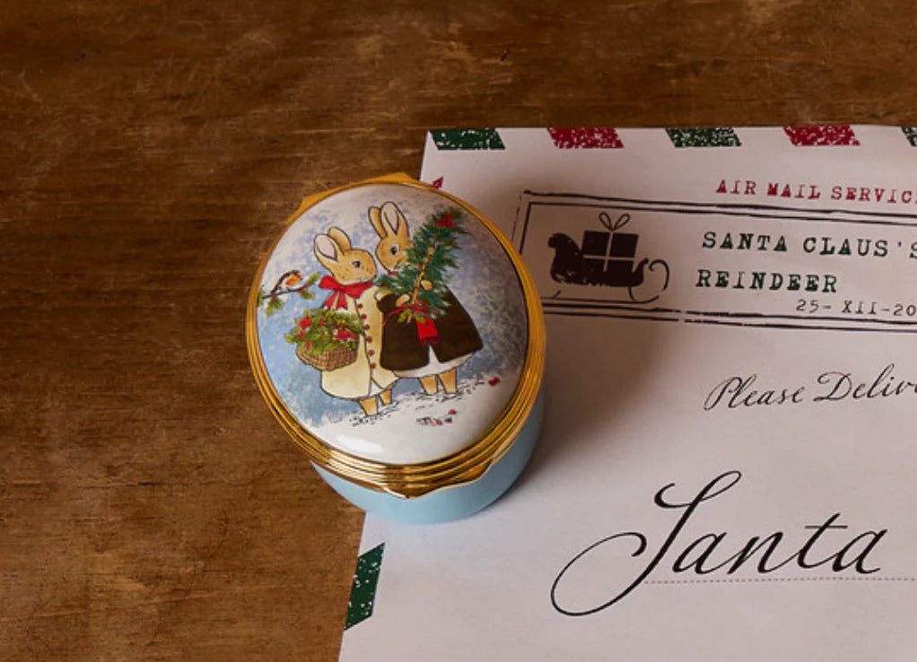 Halcyon Days Friendship at Christmas Enamel Box-Goviers