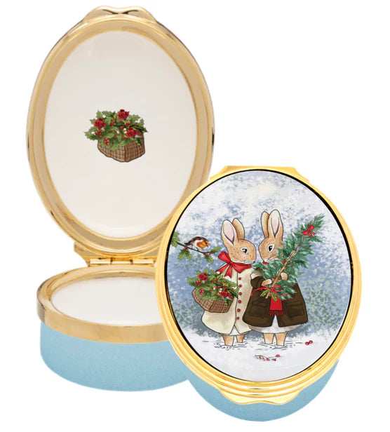 Halcyon Days Friendship at Christmas Enamel Box-Goviers