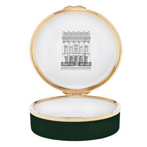 Halcyon Days Her Majesty Queen Elizabeth II - Bruton Street Enamel Box-Goviers