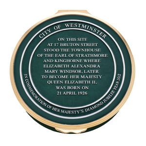 Halcyon Days Her Majesty Queen Elizabeth II - Bruton Street Enamel Box-Goviers