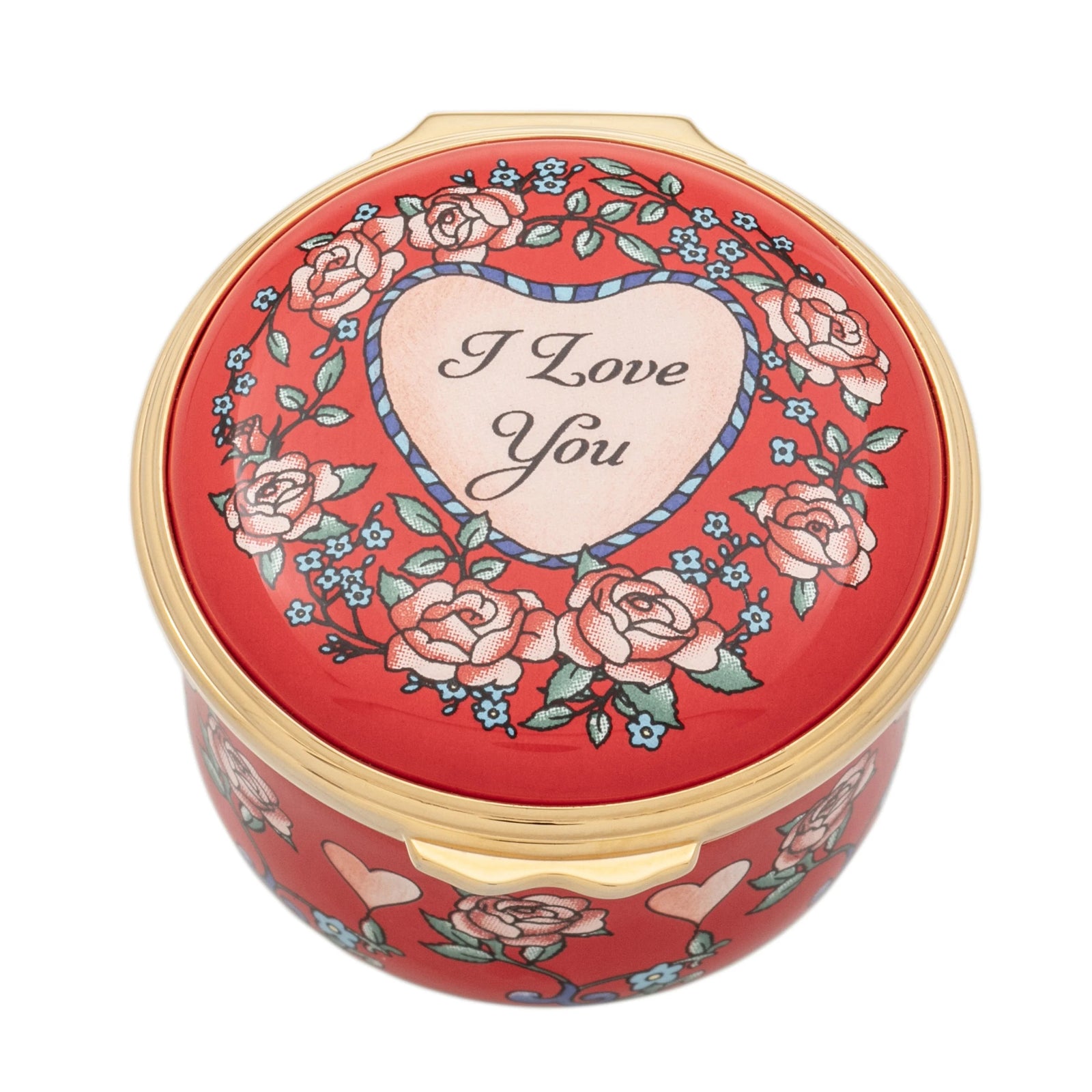 Halcyon Days I Love You Enamel Box-Goviers