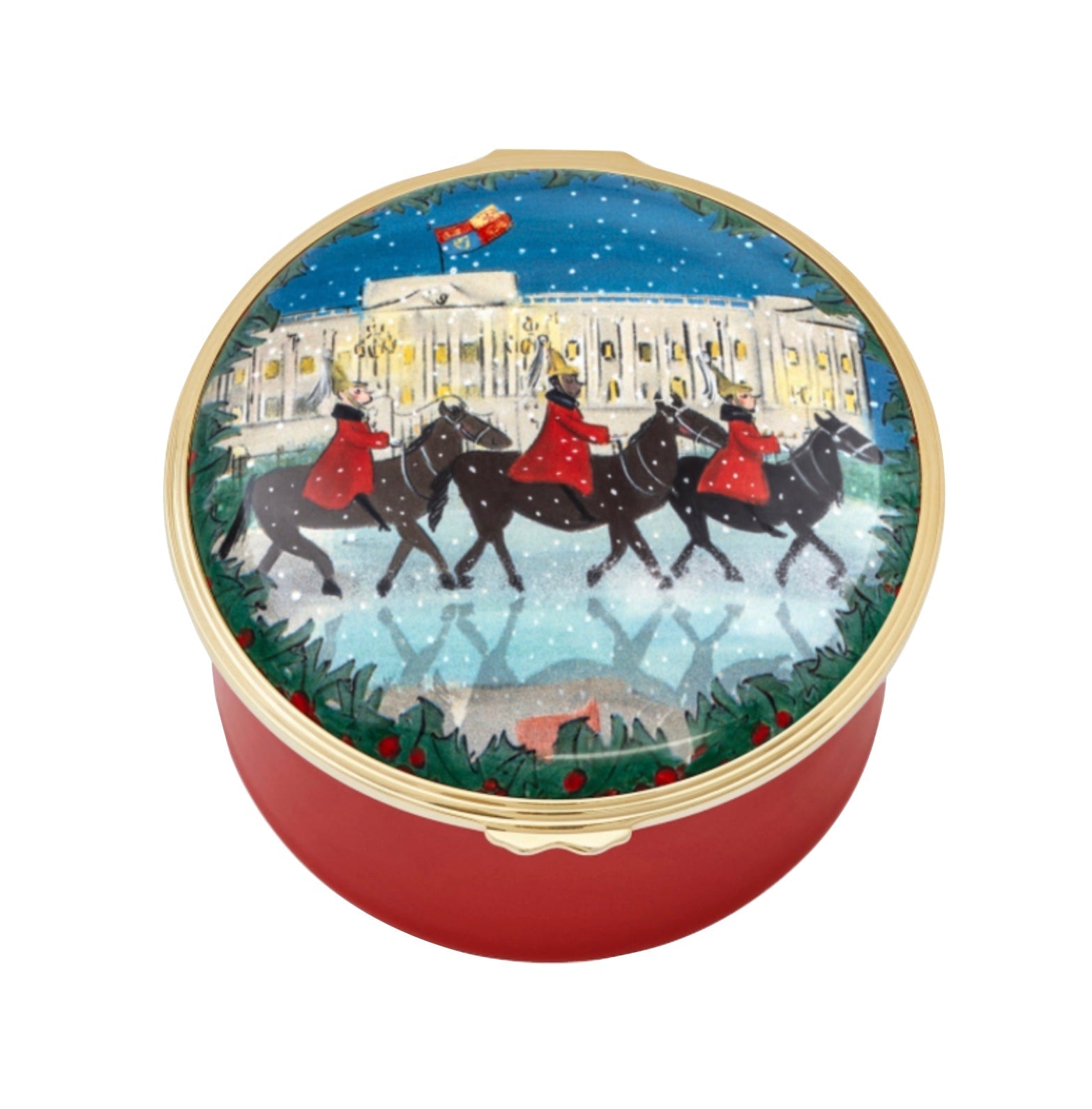 Halcyon Days Lifeguards in the Snow Musical Enamel Box - IN STOCK NOW-Goviers
