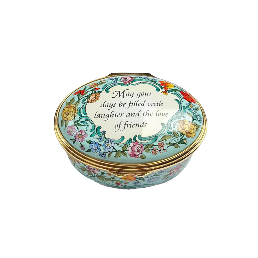 Halcyon Days May Your Days Be Filled Enamel Box-Goviers