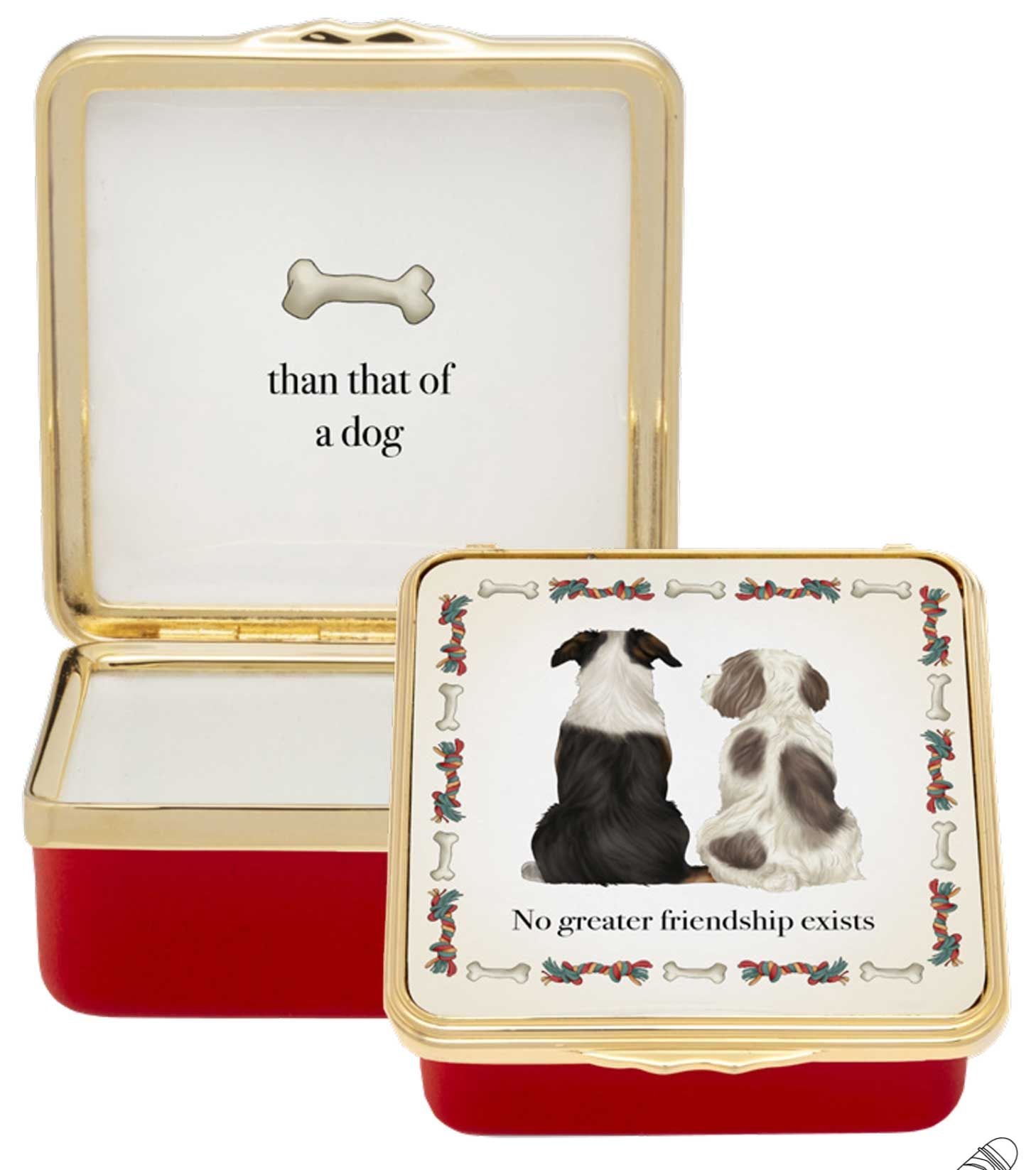 Halcyon Days No Greater Friendship Exists Enamel Box-Goviers