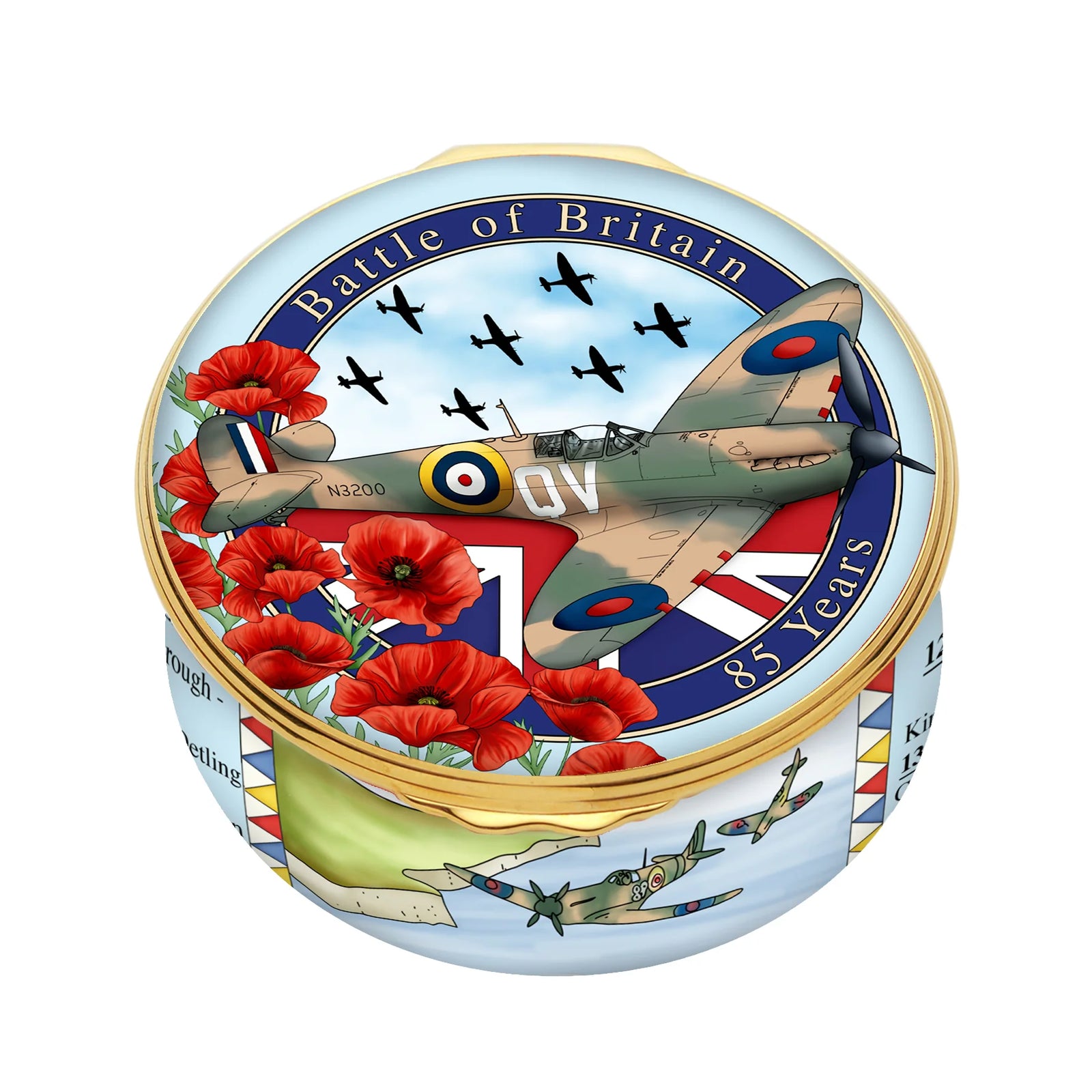 Halcyon Days The Battle of Britain Enamel Box-Goviers