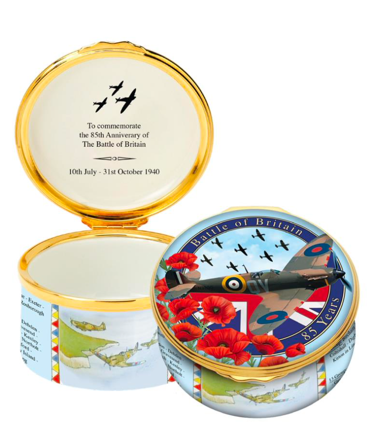 Halcyon Days The Battle of Britain Enamel Box-Goviers