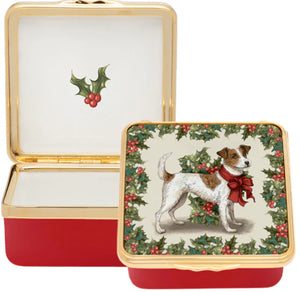 Halcyon Days Waiting For Christmas Enamel Box-Goviers