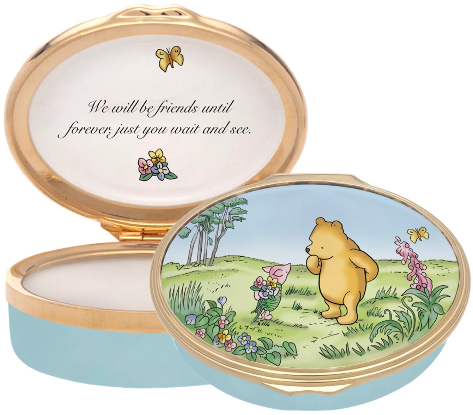 Halcyon Days Winnie-the-Pooh "Friends Forever" Enamel Box-Goviers
