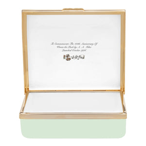 Halcyon Days Winnie-the-Pooh "Hundred Acre Wood" Enamel Box - Mint Green-Goviers
