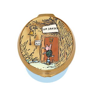 Halcyon Days Winnie-the-Pooh "More Friendly with Two" Enamel Box - Winter Blue-Goviers