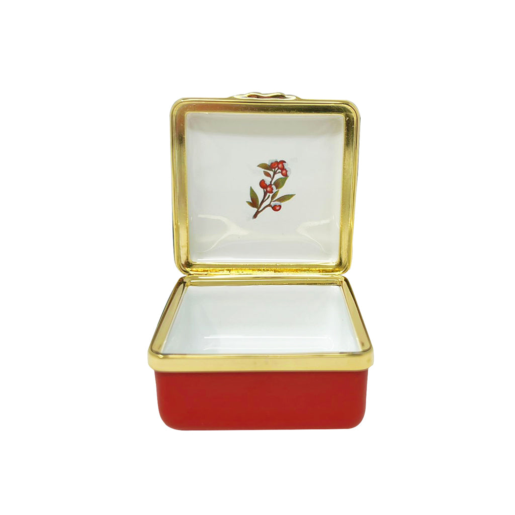 Halcyon Days Woodland Hedgehog in the Snow Enamel Box-Enamel Boxes-Goviers