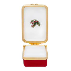 Halcyon Days Woodland Rabbit in the Snow Enamel Box-Enamel Boxes-Goviers