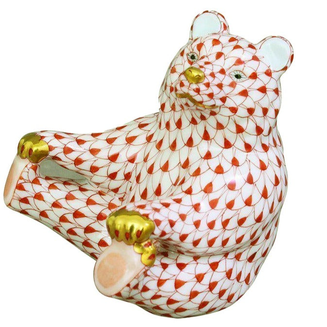 Herend Bear Holding Feet | VH - 1 IN STOCK NOW-collectables-Goviers