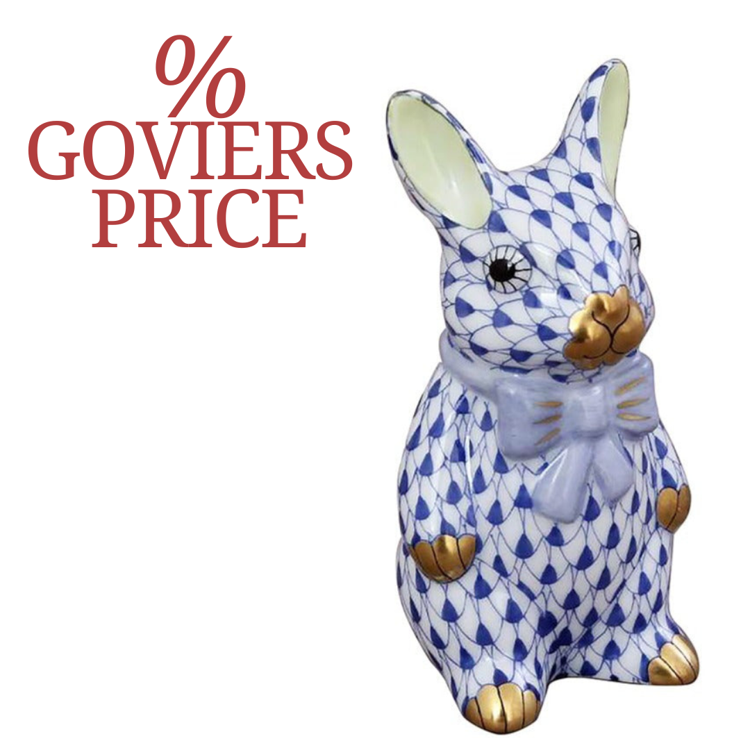 Herend Bunny with Bow-tie VHFB - 1 IN STOCK NOW-Collectables-Goviers