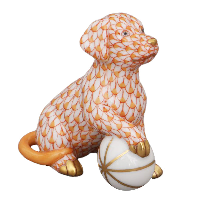 Herend Dog With Large Ball - IN STOCK NOW-Goviers