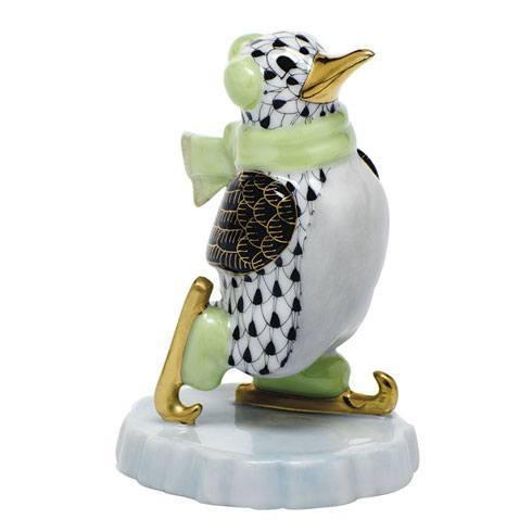 Herend Ice Skating Penguin VHNMM - IN STOCK NOW-Goviers